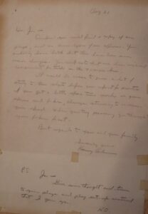 Harry Arlanson letter, undated